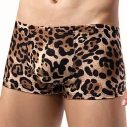 Luipaard Boxershort Heren – Sexy Leopard Print Men’s Underwear – Panter Boxer voor Themafeest of Festival – Maat L/XL — thumbnail 1