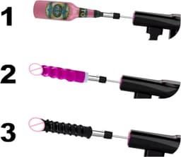 Kinky Pleasure - Seks Machine met Kristallen Dildo-Attachment - Afstandsbediening - Inclusief 2 Opzetstukken — thumbnail 9