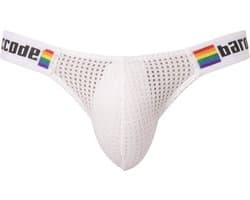 Barcode Berlin Pride Brief Regiro White - MAAT S - Erotisch Heren Ondergoed - Slip voor Man - Sexy mannen Slip