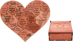 Hartpuzzeldoos - Romantische Doos - Cadeau Geven - 20 Redenen Klaar - Niet gespecificeerd - Houtkleur — thumbnail 7
