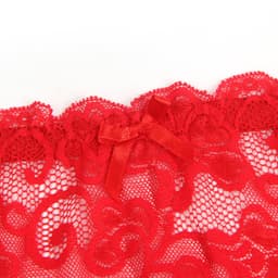 Zeloria Erotische Lingerie Jarretelgordel met Bijpassende Slip – Luxe Kant – Rood – XL/XXL — thumbnail 5