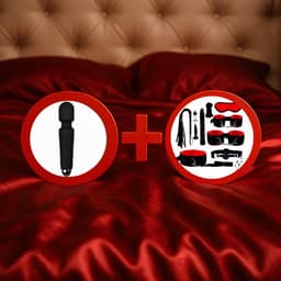 Pro Bondage & Massage Master-Pack – 11-delige BDSM Set + Waterproof Vibrator – Zwart/Rood — thumbnail 3