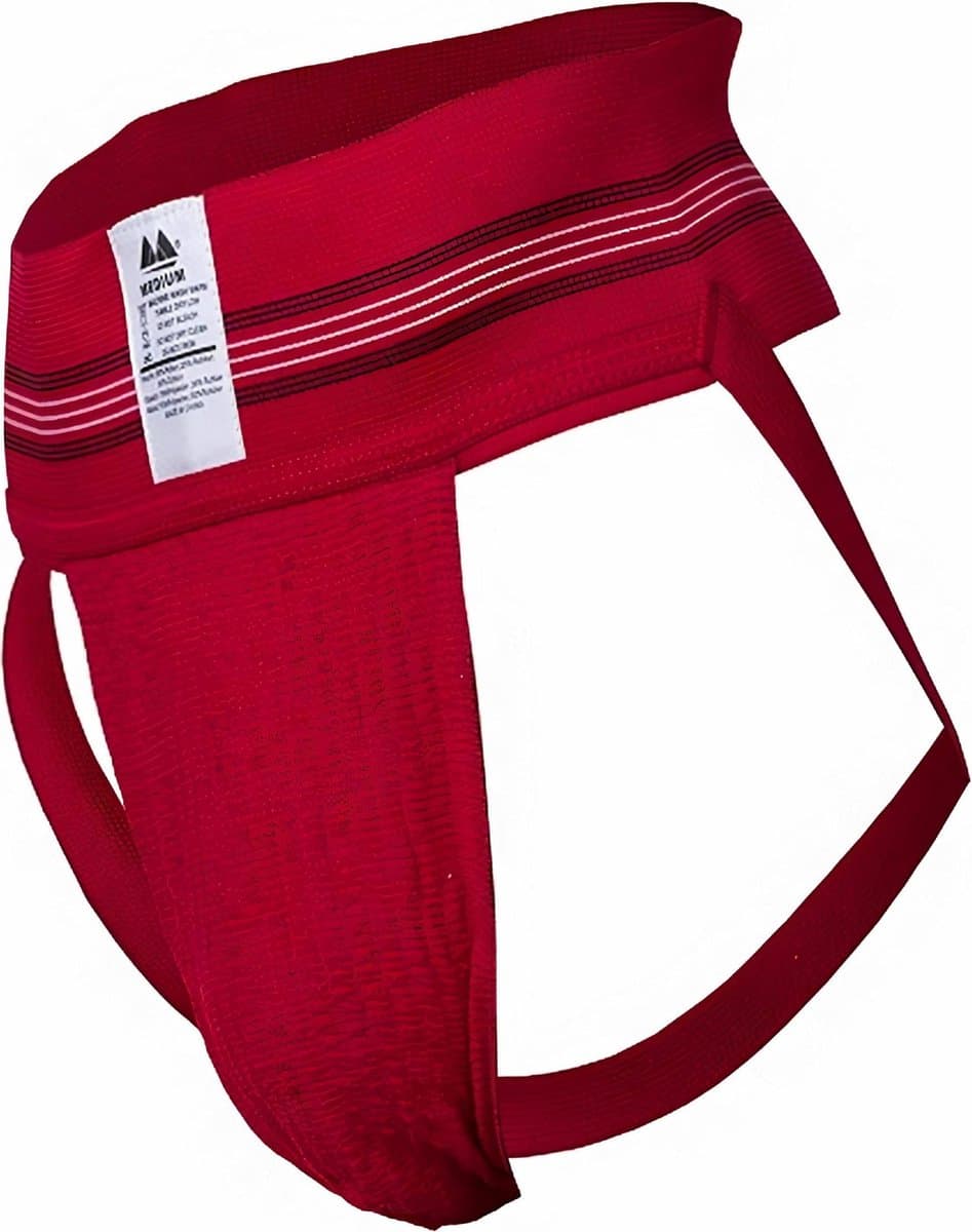MM Sports The Original No. 10 Swimmer/Jogger Jockstrap 3 inch Red - MAAT L - Heren Ondergoed - Jockstrap voor Man - Mannen Jock — afbeelding 1