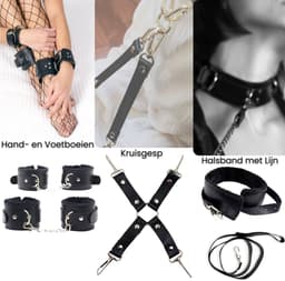 VIVIDIA Midnight Desire – Premium BDSM Bondage Set voor Koppels – Bondage Touw, Handboeien, Enkelboeien, Hogtie Straps, Tepelklemmen, Zweep, Kietelveer, Buttplug, Cockrings, Masker, Gag Ball & Halsband met Lijn – Sex Toys voor Mannen & Vrouwen — thumbnail 10