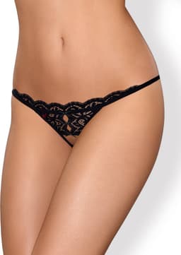 Obsessive Openkruis String – Erotisch Onderbroek – Maat L/XL – Zwart — thumbnail 1
