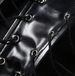 Sexy Corset Top met Vetersluiting - Lingerie - Faux Leder - Dames - Zwart — thumbnail 3