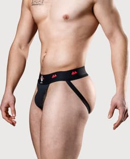 MM Sports The Original Jockstrap 2 inch Reversible Black/Red - MAAT M - Heren Ondergoed - Jockstrap voor Man - Mannen Jock — thumbnail 12