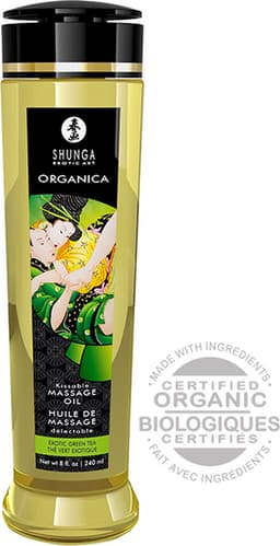 Shunga - Massage Olie Organica Exotische Groene Thee — thumbnail 4