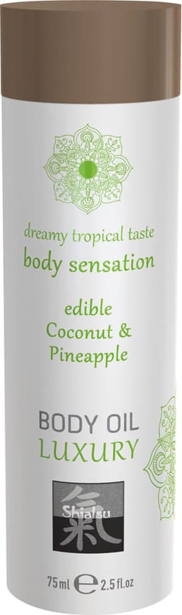 Shiatsu Luxe Eetbare Body Oil - Kokosnoot & Ananas — thumbnail 2