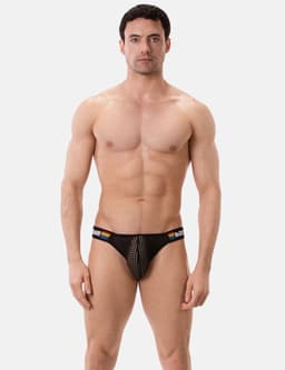 Barcode Berlin Pride Brief Regiro Black - MAAT XL - Erotisch Heren Ondergoed - Slip voor Man - Sexy mannen Slip — thumbnail 2