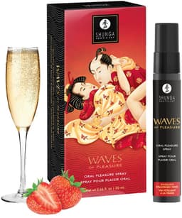 Shunga golven Of Pleasure Sparkling Strawberry Wine 20 Ml — thumbnail 1