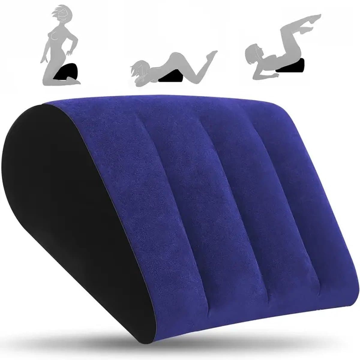 Killogood Opblaasbare waaipillow blauw – draagbaar kussen 45x36x16 cm — afbeelding 1