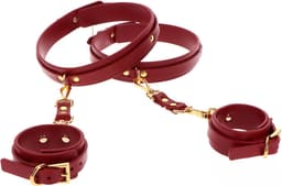 Taboom - Wrist To Thigh Cuff Set - Bondage / SM Cuffs Rood — thumbnail 5