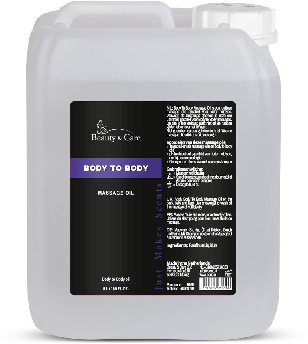 Body to Body Massage olie - Beauty & Care - 5 L. new — afbeelding 1