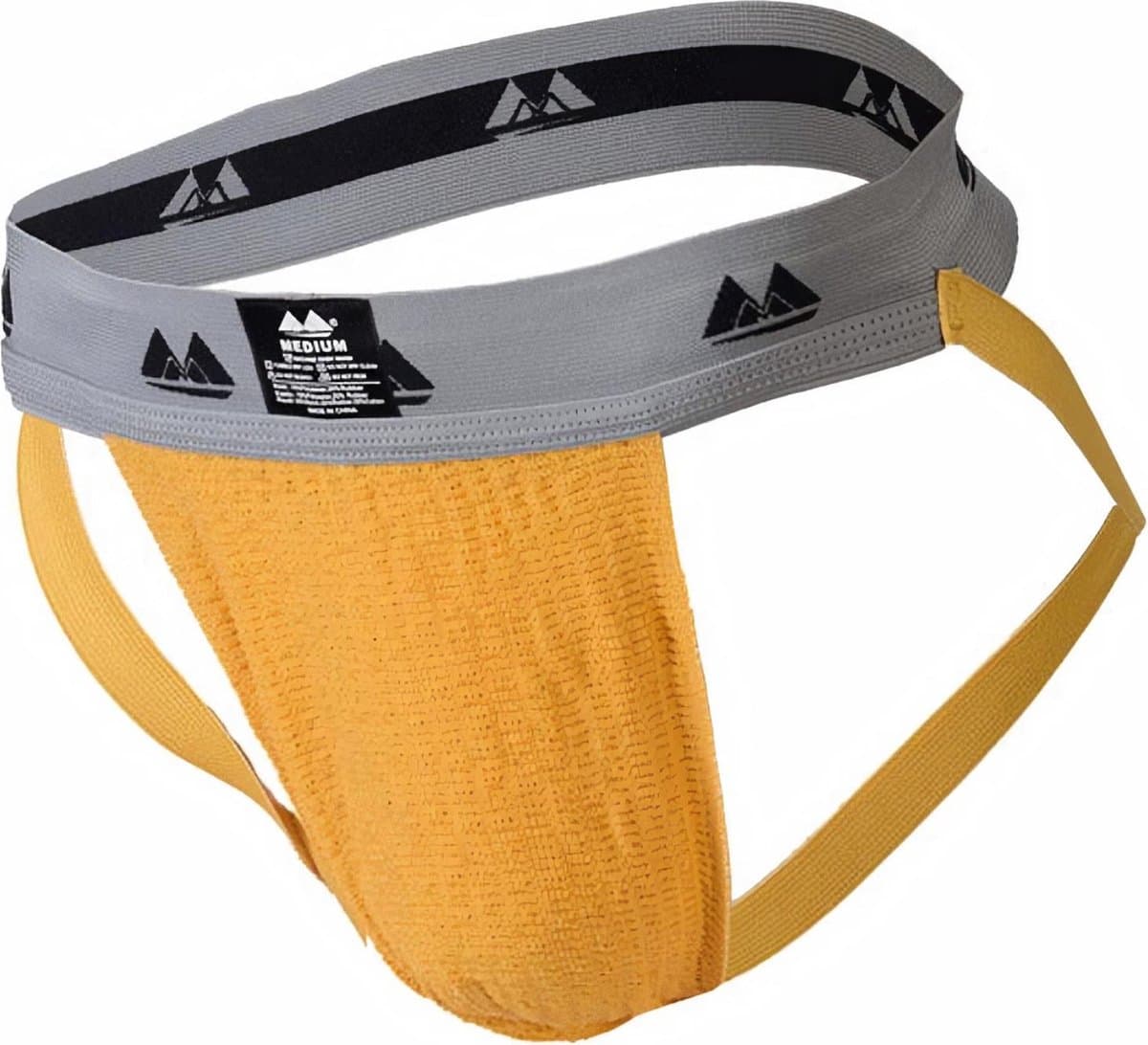 MM Sports Original Edition Swimmer/Jogger Jockstrap 2 inch Yellow - MAAT S - Heren Ondergoed - Jockstrap voor Man - Mannen Jock — afbeelding 1