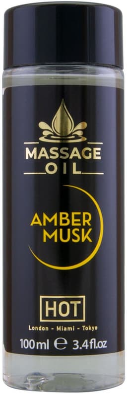 Hot - Amber & musk 100ml Massage olie - Transparant — thumbnail 1