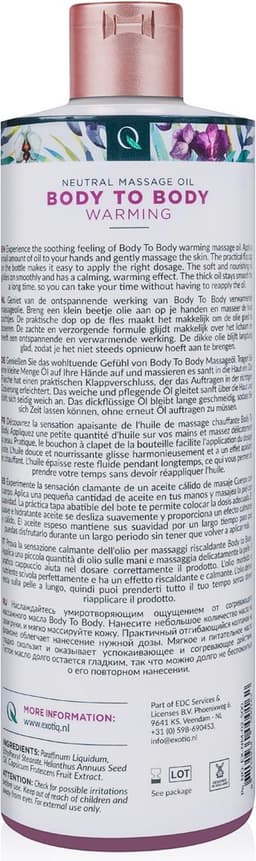 Exotiq - Body to Body Verwarmende Massageolie - Massage Olie voor een Ontspannende Massage - Langdurige Werking en Extra Zacht - 500 ml — thumbnail 3