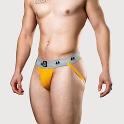 MM Sports Original Edition Swimmer/Jogger Jockstrap 2 inch Yellow - MAAT L - Heren Ondergoed - Jockstrap voor Man - Mannen Jock — thumbnail 5