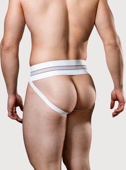 MM Sports The Original No. 10 Swimmer/Jogger Jockstrap 3 inch White - MAAT XXL - Heren Ondergoed - Jockstrap voor Man - Mannen Jock — thumbnail 5