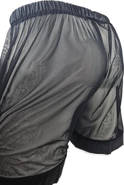BamBella ® - Boxer short - Maat S/M - Sexy Zwart Erotische kant doorzichtige onderbroek Heren — thumbnail 3