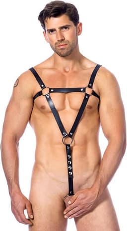 Rimba - Leren Fetish Harnas Met Cockring - Diameter 50 mm — thumbnail 1