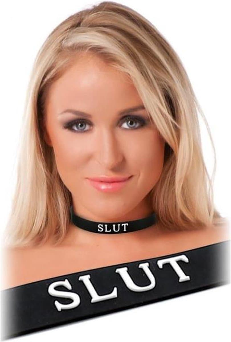 Rimba - Halsband - Collar Met Tekst - SLUT - Siliconen - Collar — afbeelding 1