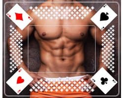 Premium Kaartmat (59x49cm) SEXY MAN - Kaartkleed- Kaart Tapijt - Ideaal voor Gezellige Kaartspellen met Vrienden - Gedrukt op Vilt met Antislip Latex Onderlaag - Duurzaam en Hoogwaardig!