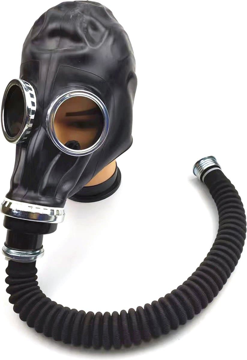 KG Rubber Gasmasker Met Slang en Filter SM | BDSM | Rubber | Flexibel | Extreme SM | Rollenspel Sex — afbeelding 1