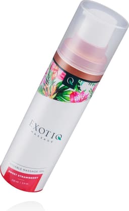 Exotiq - Massageolie - Massage Olie - Sweet Strawberry - Massageolie voor een Ontspannende Massage met Aardbeiengeur - Zijdezacht en Verzorgende Werking - 100 ml — thumbnail 4