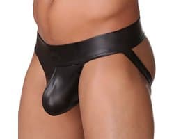 Heren Latex Look String – Open Achterkant Design – Sexy Ondergoed voor Mannen – Erotisch Lingerie - Maat M