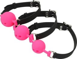 Banoch - ballgag siliconen small - roze Ø 3,5 cm - bdsm — thumbnail 11