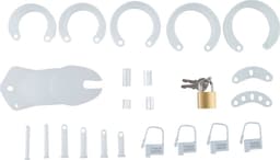 Banoch | Cockcage White | siliconen | witte Chastity Cage met 5 ringen | small / medium — thumbnail 8