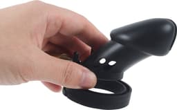 Banoch | Cockcage Black | siliconen | zwarte Chastity Cage met 5 ringen | medium / large — thumbnail 3