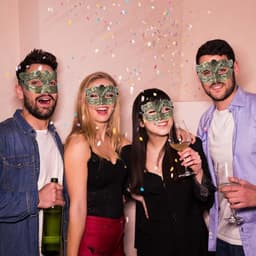 Maskers - Venetiaans oogmasker - Retro gouden masker - Masker gala - Gemaskerd bal masker - Feest masker - Dames en Heren - Carnaval en Halloween Verkleed Masker — thumbnail 3