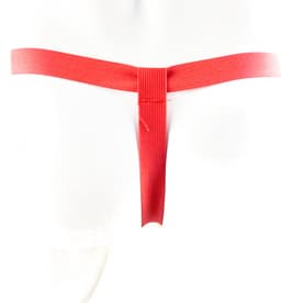 BamBella ® - String Maat L/XL Datex roze (Latex en stof SM kleding BDSM erotische heren kleding ondergoed vetersluiting lingerie onderbroek zwart — thumbnail 3