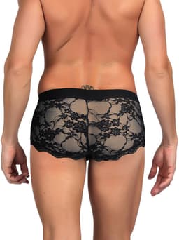 Zeloria Heren Kant Boxer – Transparante Erotische Lace Boxershort – Zwart – L – Stretch & Comfort — thumbnail 13