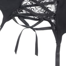 Zeloria Heren Jarretel Boxer Kant – Erotische Lingerie met Bandjes – Zwart – M – Exclusief Kousen — thumbnail 2