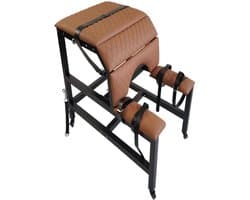 PleazureX - Spankbank deluxe - bdsm meubel - Luxe Spanking - Kinky - Bondage - Bruin