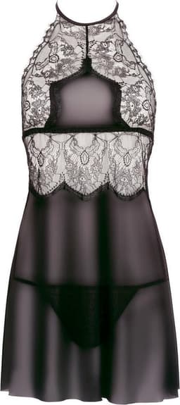 Cottelli Collection – Sexy Negligé met Lingerie en Kimono voor een Slaapkamer Sensatie – Maat S – Zwart — thumbnail 3