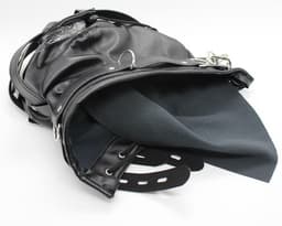 Banoch - Inferno Bondage Mask black - Zwart pu leren bondage masker met Gag & oogbedekking | BDSM — thumbnail 12