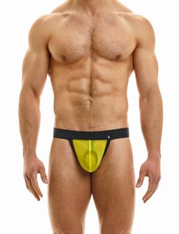 MODUS VIVENDI C-Ring Pleasure Thong Yellow - MAAT S - Erotisch Heren Ondergoed - String voor Man - Sexy mannen String — thumbnail 5