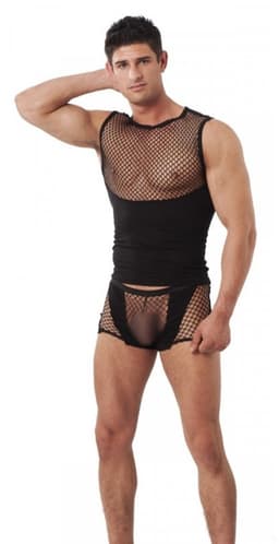 Nooitmeersaai - Boxershort met visnet - Polyamide - Zwart - Maat M/L — thumbnail 3