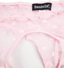 BamBella ® - ondergoed - maat L/XL - Roze heren onderbroek hartjes open kruis kant mannen — thumbnail 2