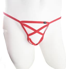 BamBella ® - String bondage - maat Onesize S M L - Rood Sexy erotische heren onderbroek mannen — thumbnail 1