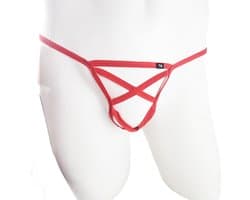 BamBella ® - String bondage - maat Onesize S M L - Rood Sexy erotische heren onderbroek mannen