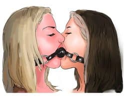 Koppels Ball Gag - gezamelijke gag - romantisch - bdsm - kwaliteits kunstleer - mega sexy