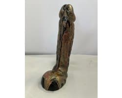Handbeschilderde Piemelkunst van Keramiek Gips – Uniek Kunstobject – 18,5 cm – Cadeau & Decoratie