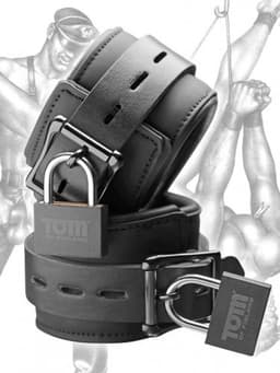 Tom of Finland Neopreen  met slot - handboeien — thumbnail 2