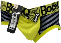 BodyQ Sexy Heren Boxershort – Geel met Net Zwart – Erotische Herenlingerie – Maat L — thumbnail 1