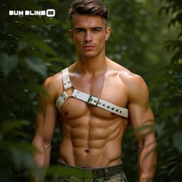 BUM BLING® Harnas voor Man - BDSM Harnas - Gay Pride Harnas - Bondage Harnas - Leren Harnas Man - Fetish Festival Outfit - Gay Clubwear - Bondage Kleding - Fetish Wear Man - — thumbnail 2